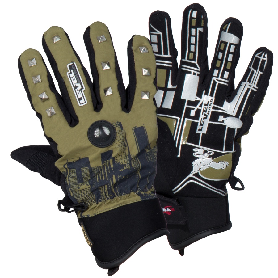 Level Los Angeles Snowboard Pipe Gloves, Unisex M/L, Clay